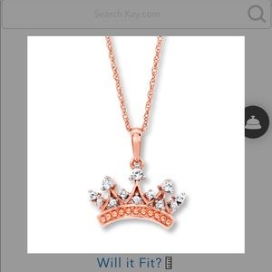 Kay diamond crown necklace